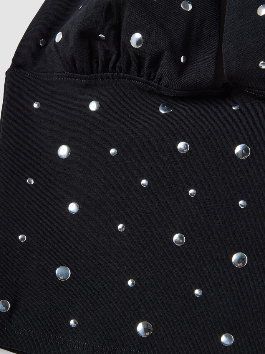 Schwarzes Regular-Fit-Tanktop aus Stretch-Baumwolle mit tiefem Ausschnitt_5