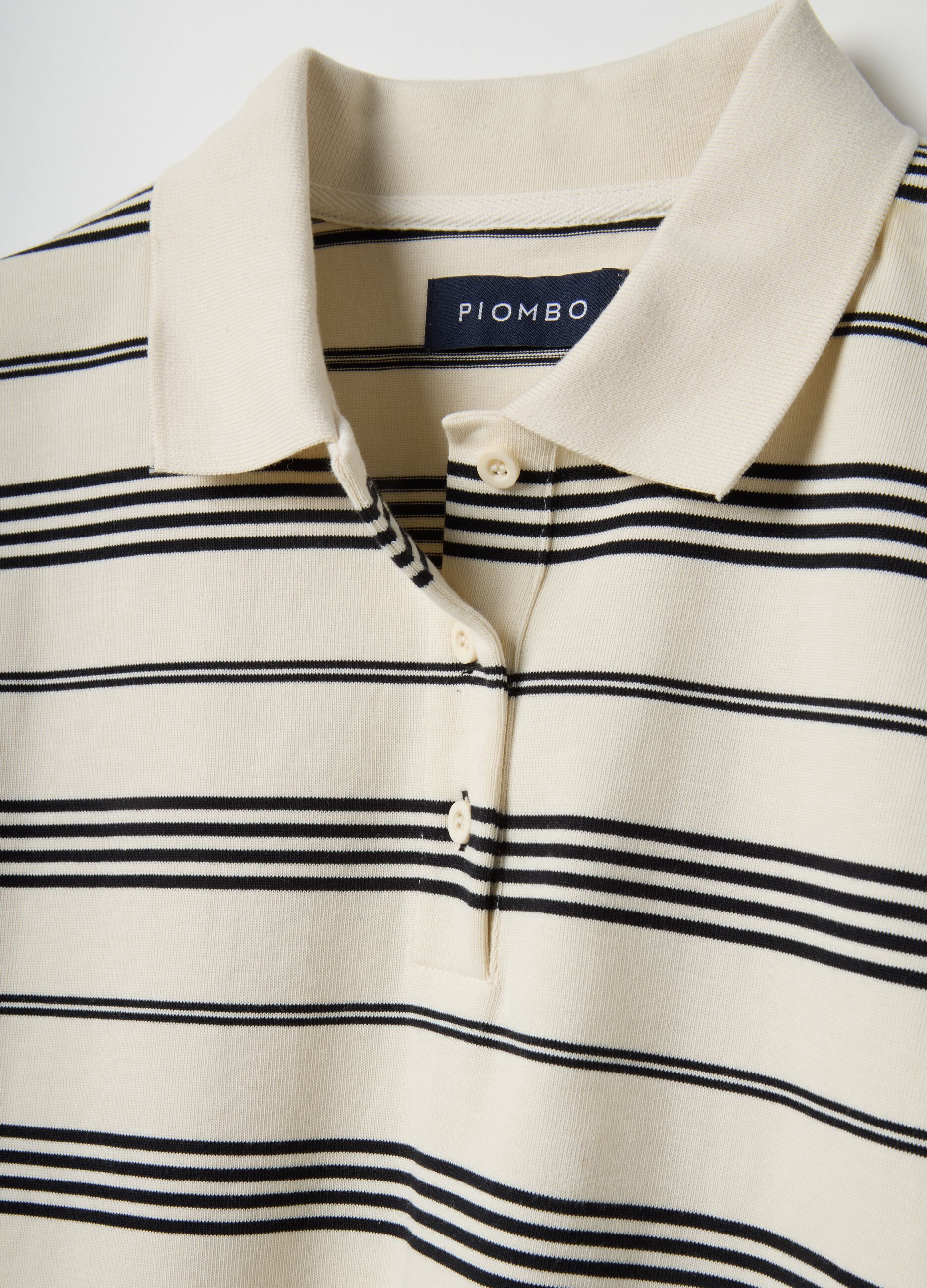 Regular fit multicolour striped pure cotton polo