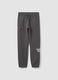 Graue Jogginghose aus Baumwollmischung mit Chicago Bulls Print_3