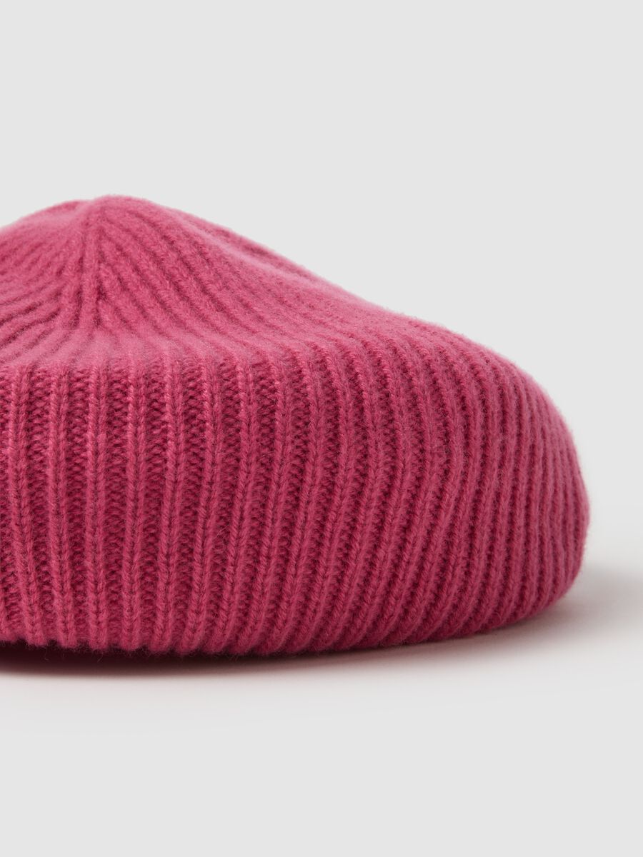 Girls' Pink Pure Wool Beret_3