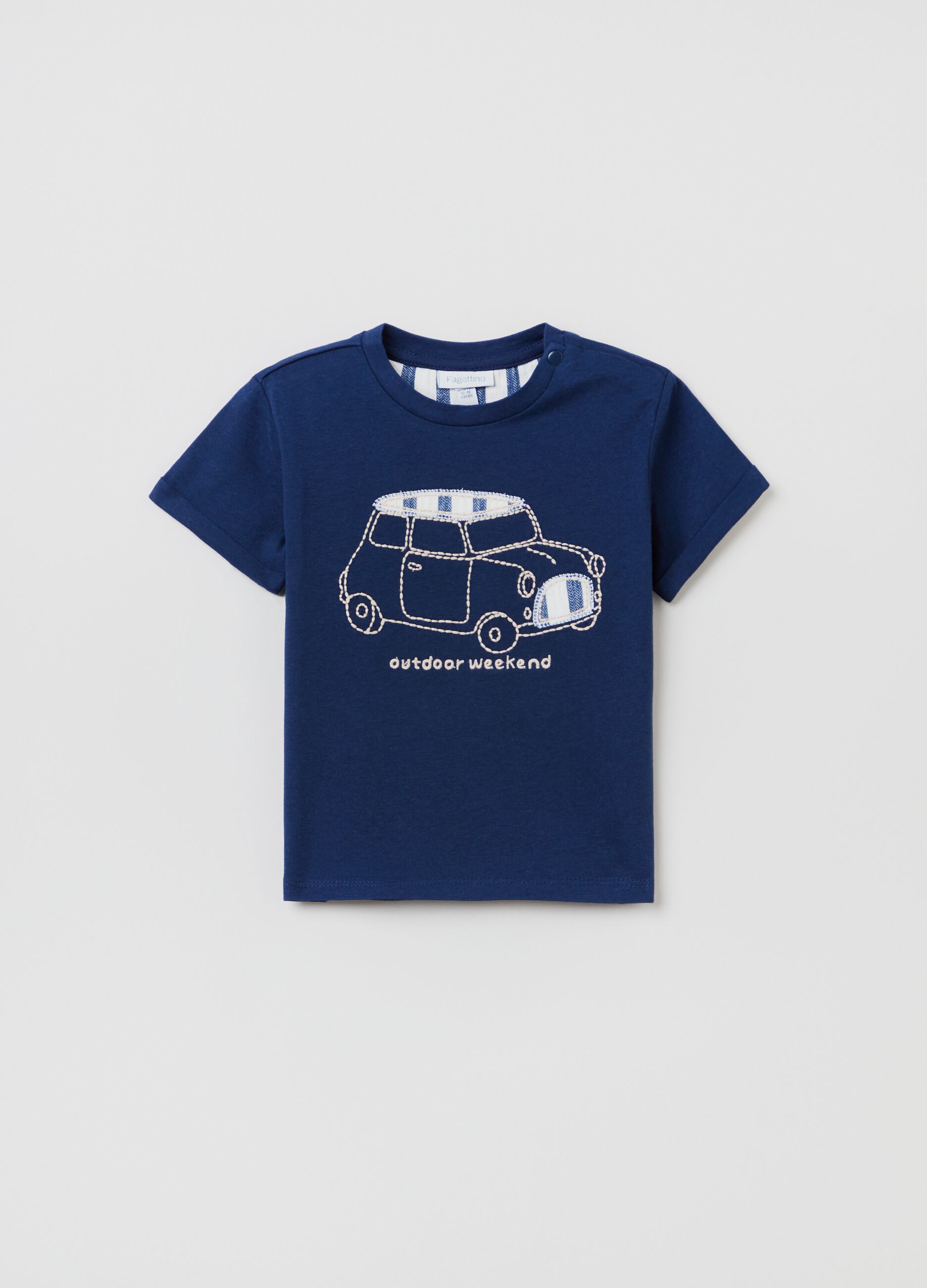 Cotton T-shirt with cars print