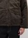 Brown cotton blend regular fit heavy parka jacket with zip_3