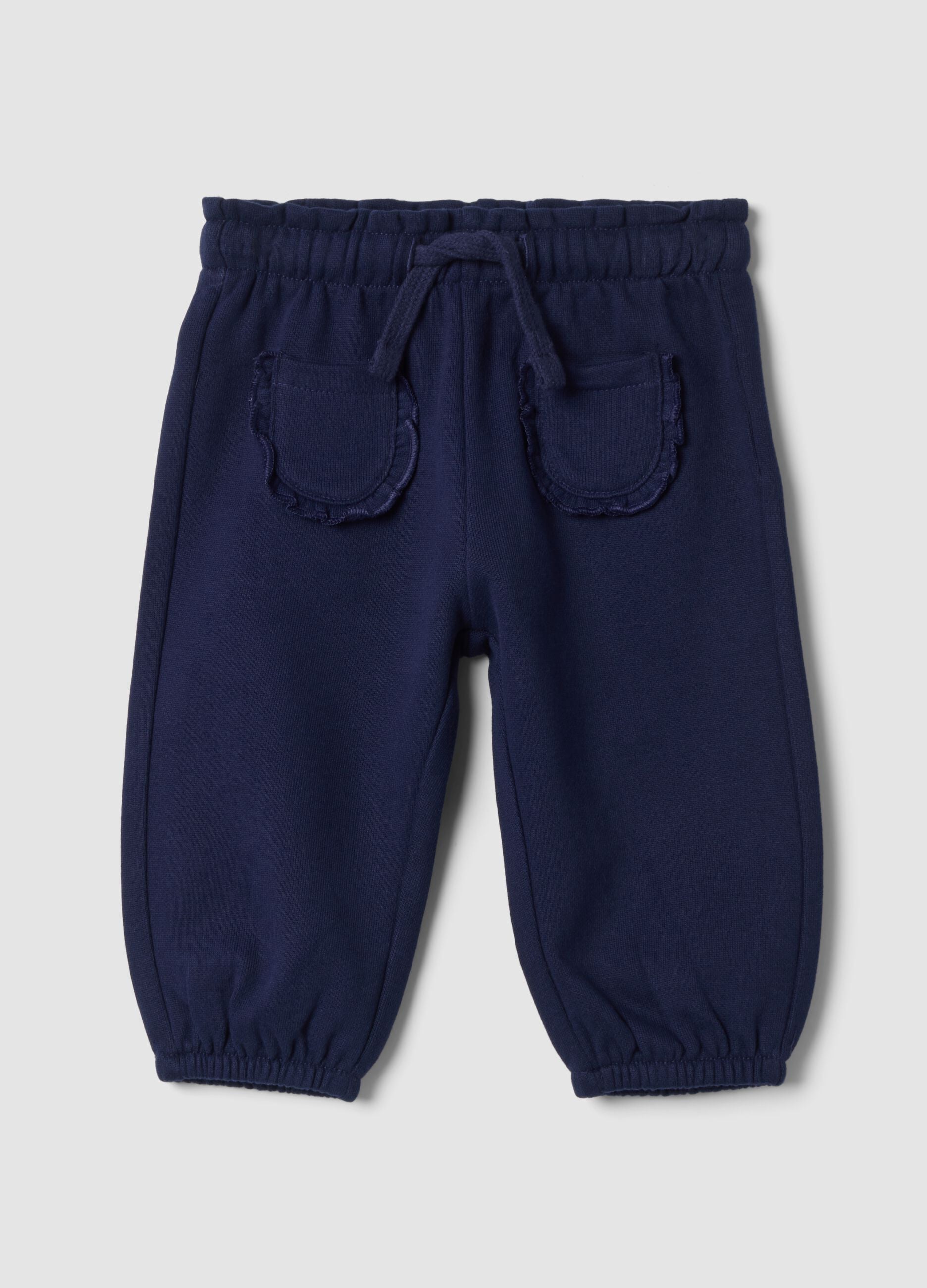 Midnight blue trousers in pure organic cotton
