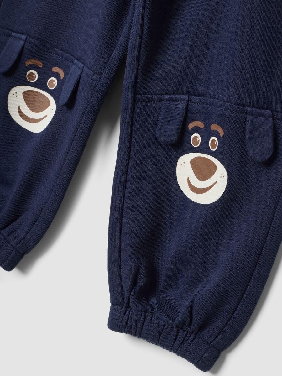 Blue cotton and viscose blend jogger trousers_2