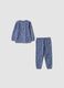 Blaue Pyjamas aus reiner Bio-Baumwolle mit Mickey-Mouse-Print_1