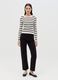 Ribbed top with striped pattern_1