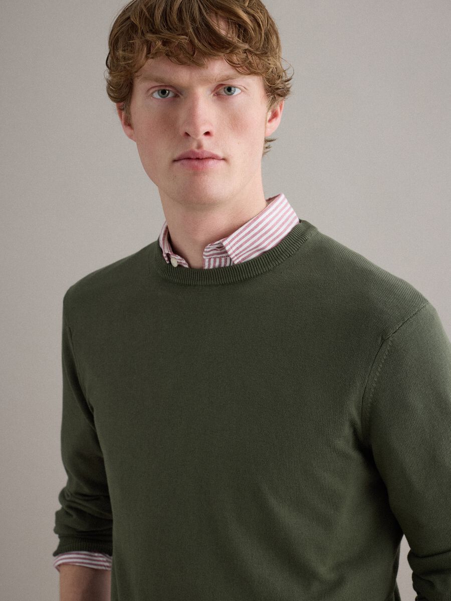Green Pure Cotton Pullover_3