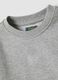 Grey pure cotton girls&rsquo; crew-neck sweatshirt with bow_3