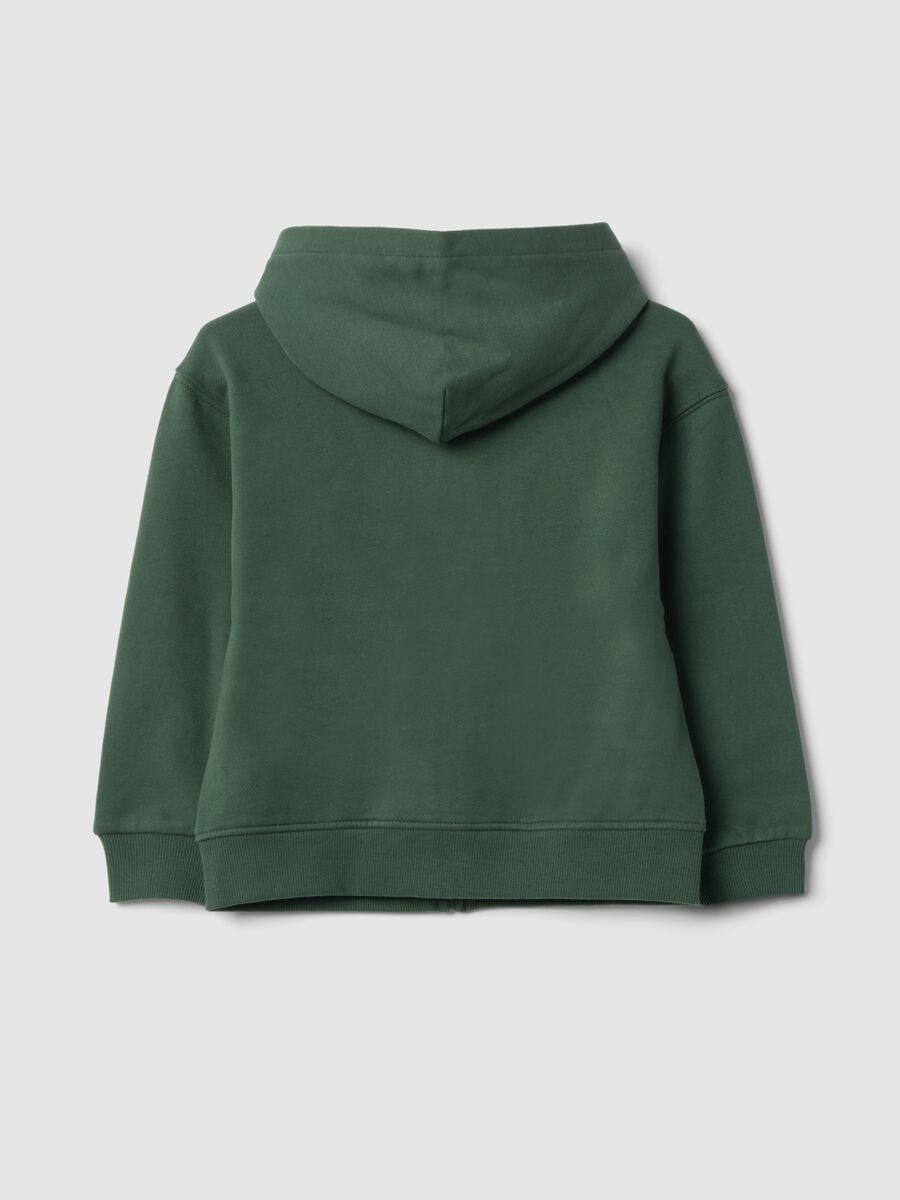 Green organic cotton hoodie in a relaxed fit_1