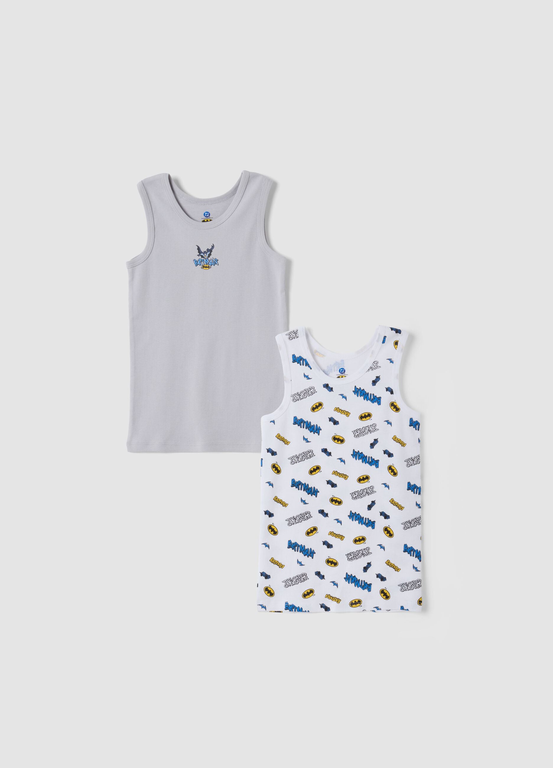 2-pack multicolour Batman organic cotton tank tops