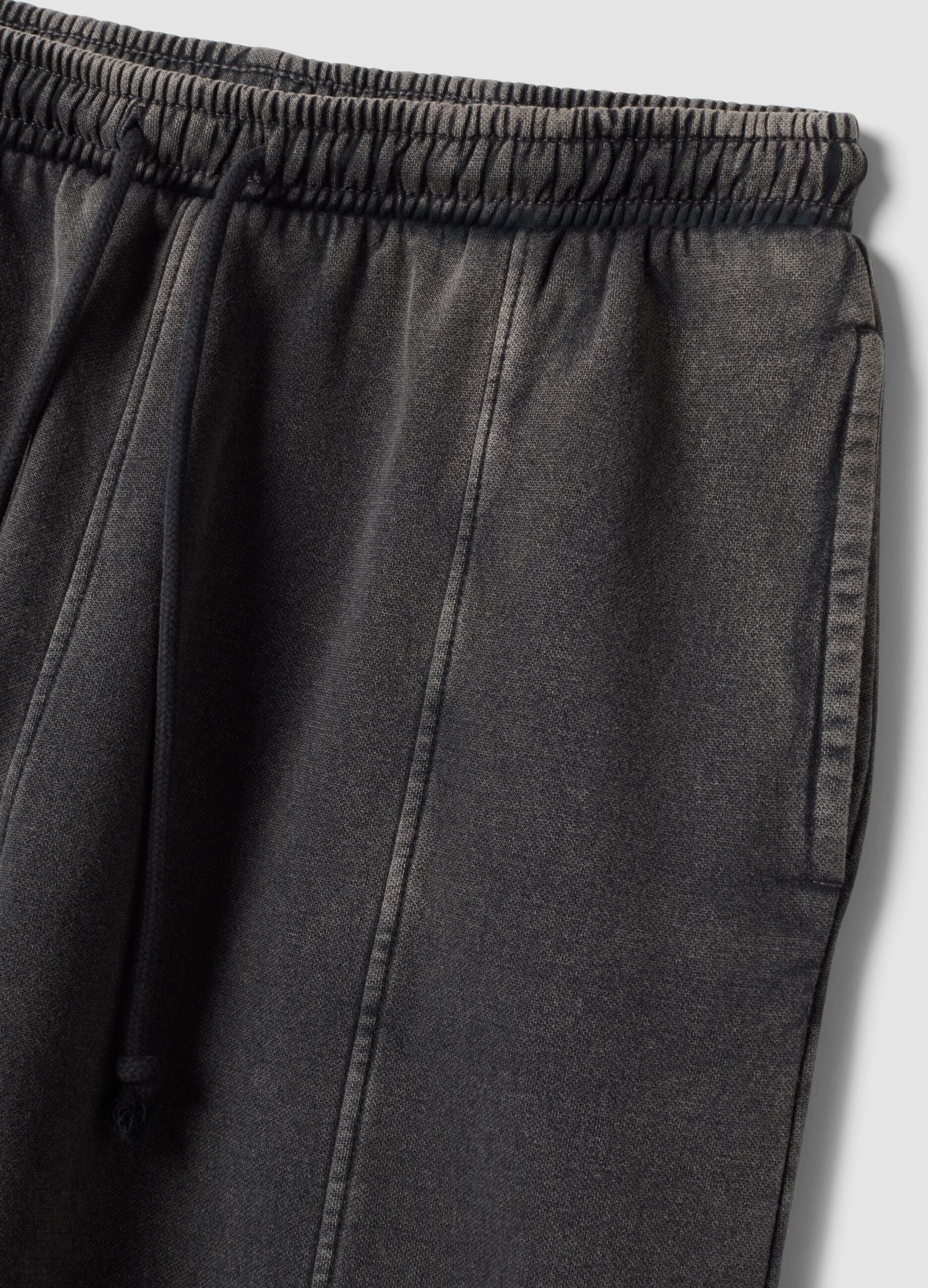 Graue Joggerhose aus Baumwollmix mit Kordelzug