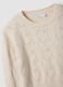 Beige openwork viscose-blend jumper, regular fit_2