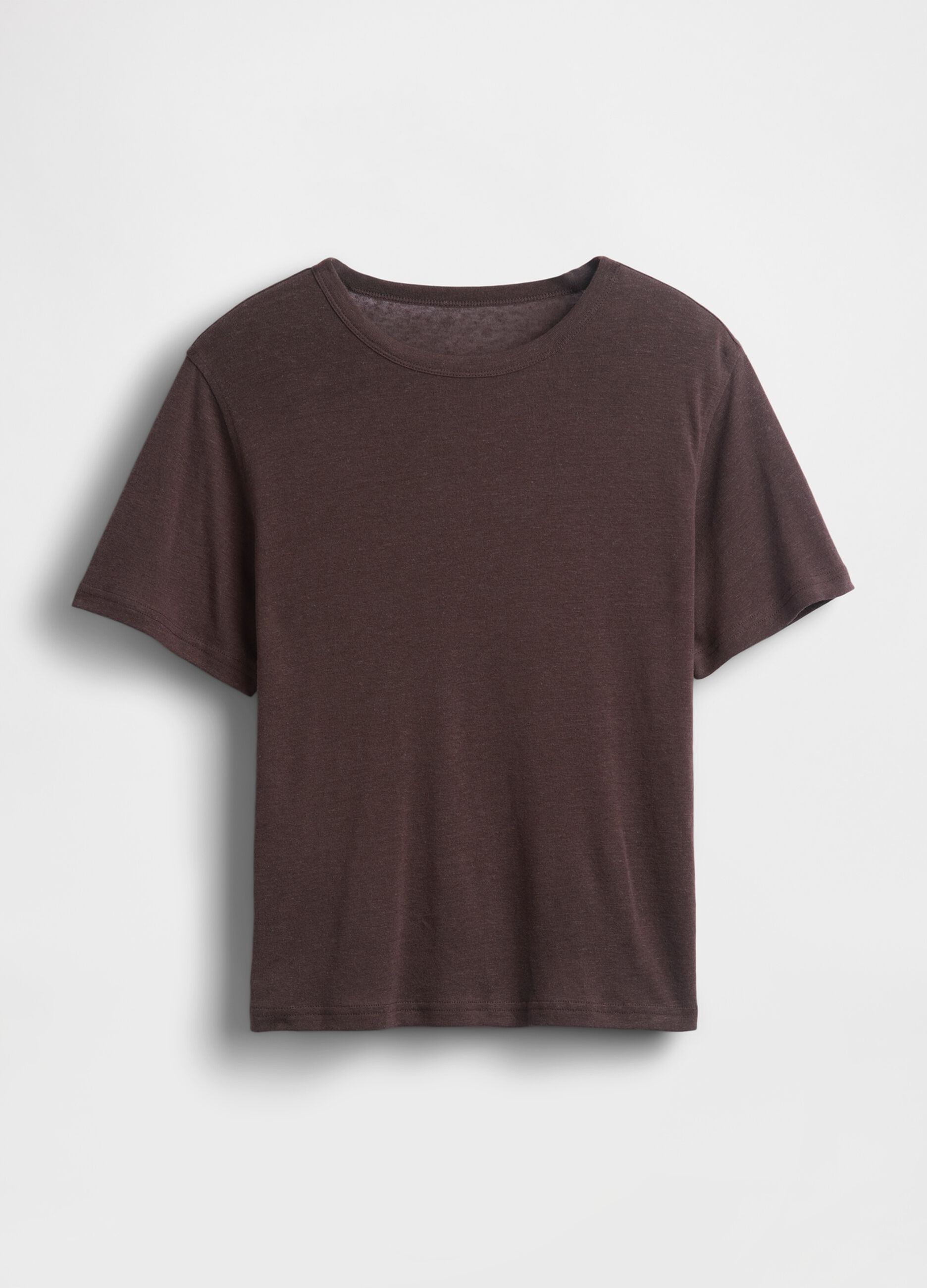 Kurzarm-T-Shirt aus Leinenmix