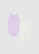 Lot de 2 bodies b&eacute;b&eacute; fille en pur coton multicolores sans manches avec Minnie_0