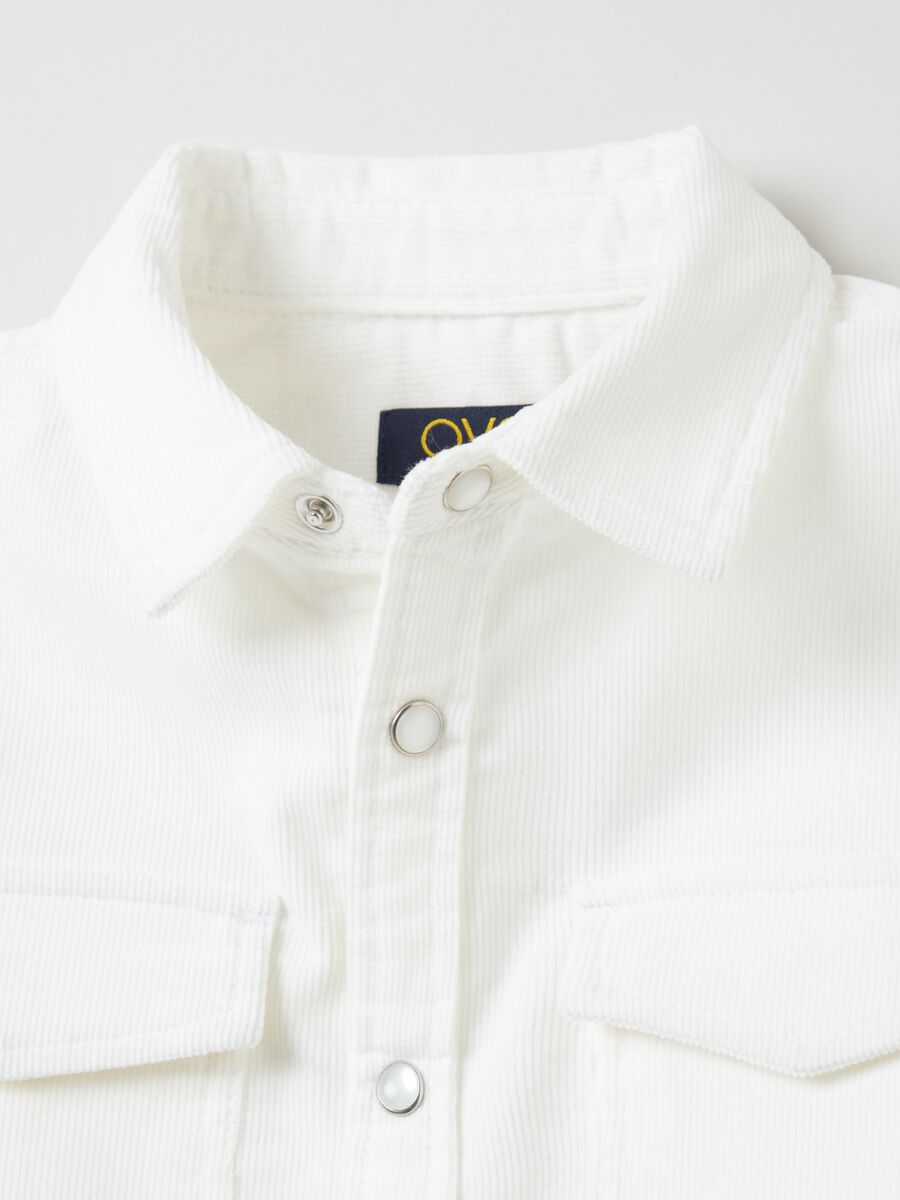 Corduroy shirt with snap buttons_2