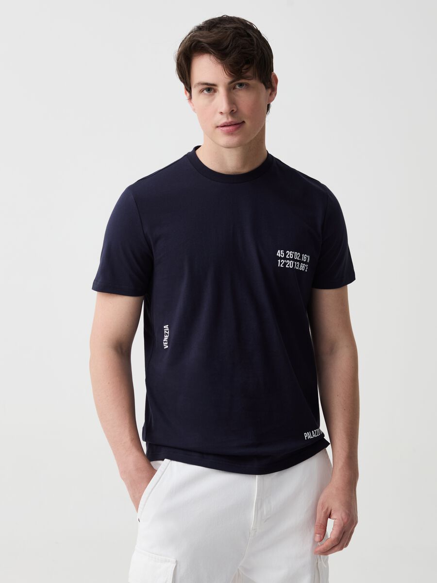 Cotton T-shirt with Venice print_0