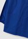 Blue school smock with zip and panda embroidery for boys_3