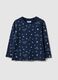 Girls' Long Sleeve Blue T-shirt in Pure Cotton Regular Fit_0