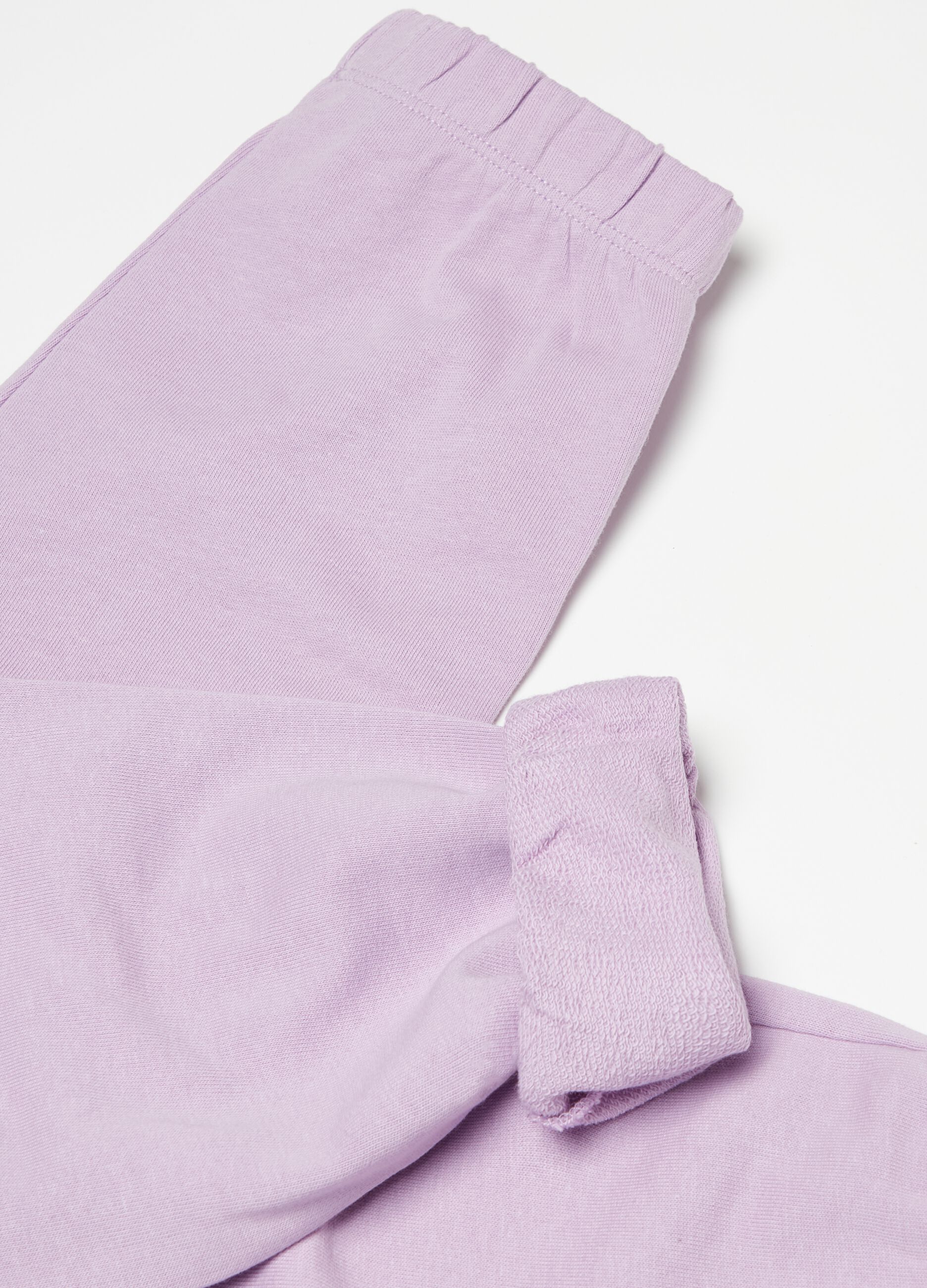 Plush joggers with elasticated trims