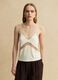 Beiges Tanktop aus Viskose-Mischung, Regular Fit, mit transparenten Details_3