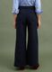 Navy stretch cotton wide-leg trousers_2