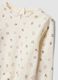 White organic cotton pyjamas with hearts and teddy bear print for baby girl_3