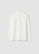 Wei&szlig;es Langarmshirt aus elastischer Bio-Baumwolle mit Rundhalsausschnitt_1