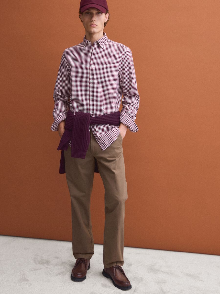 Men&rsquo;s multicolour pure cotton Oxford check shirt, regular fit_2