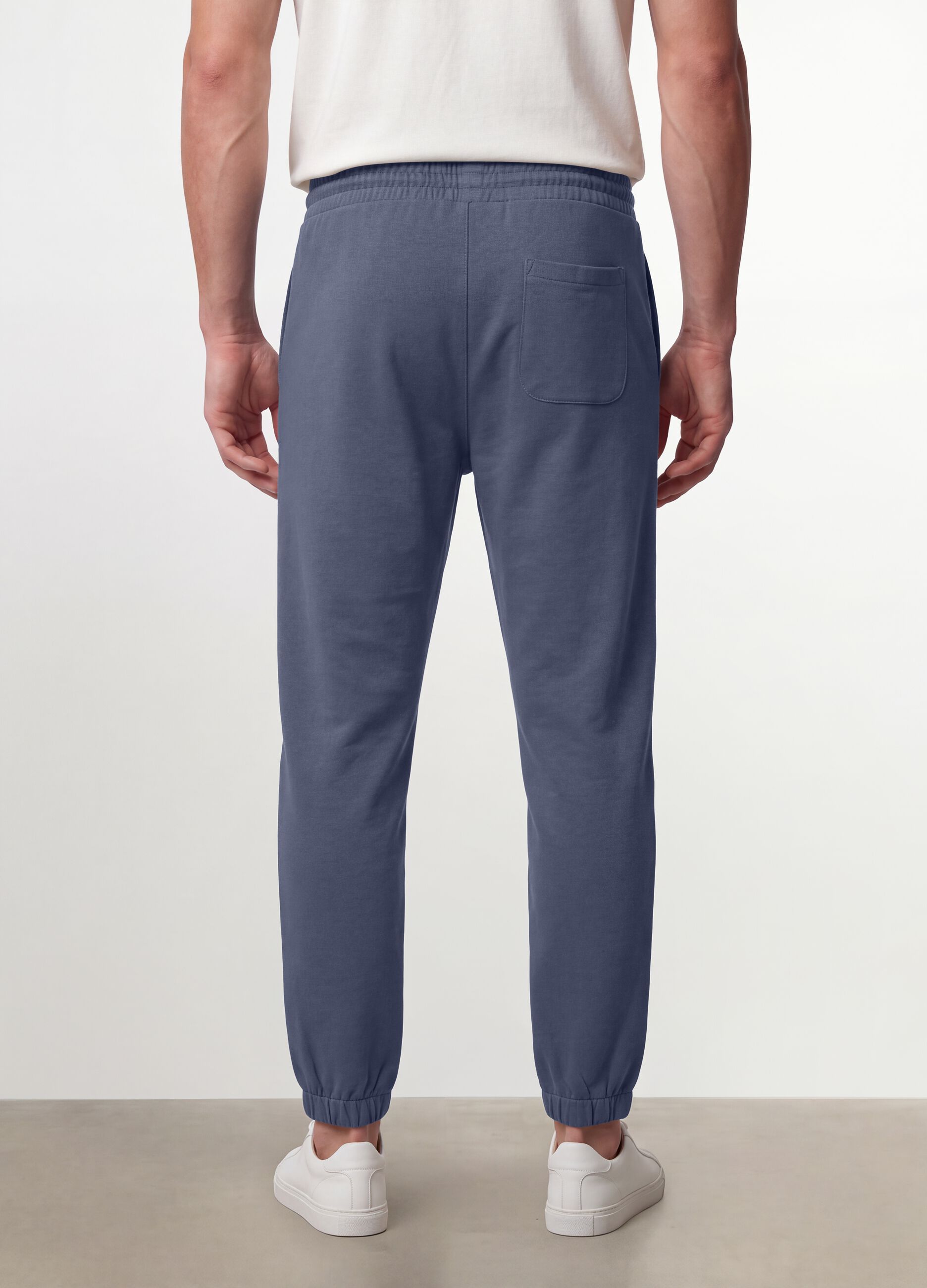 Grey cotton-blend joggers, regular fit