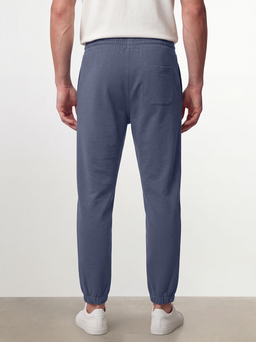 Grey cotton-blend joggers, regular fit_2
