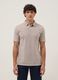 Beige pure cotton short-sleeved polo shirt_2