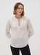 Camicia bianca in tessuto elasticizzato a righe_2
