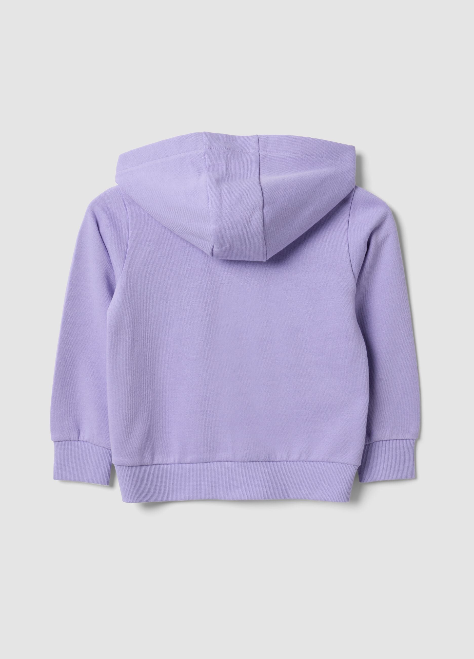 Violetter Hoodie aus reiner Bio-Baumwolle mit Stern, Regular Fit f&uuml;r Baby-M&auml;dchen