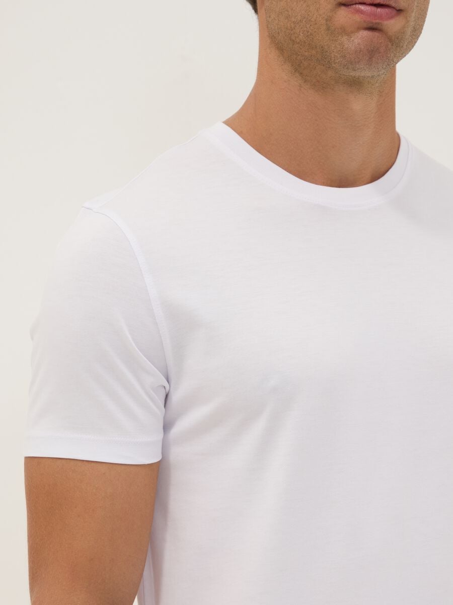 White Supima cotton crew-neck T-shirt, regular fit_1