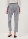 Blue striped pure cotton regular-fit trousers_2