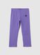 M&auml;dchen violette stretch Baumwollleggings slim fit mit Stern_0