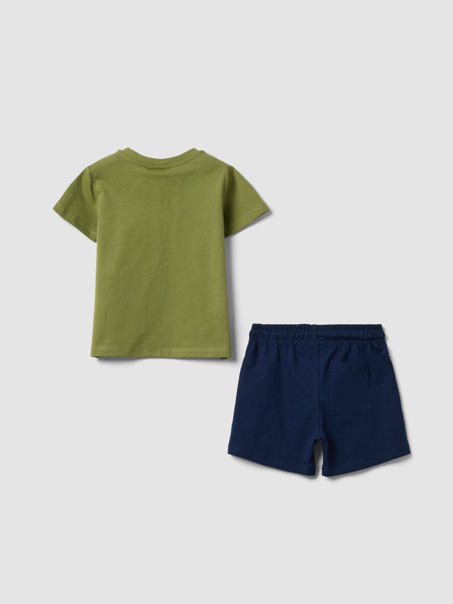 Blue and green pure cotton set for baby boys, regular fit_1