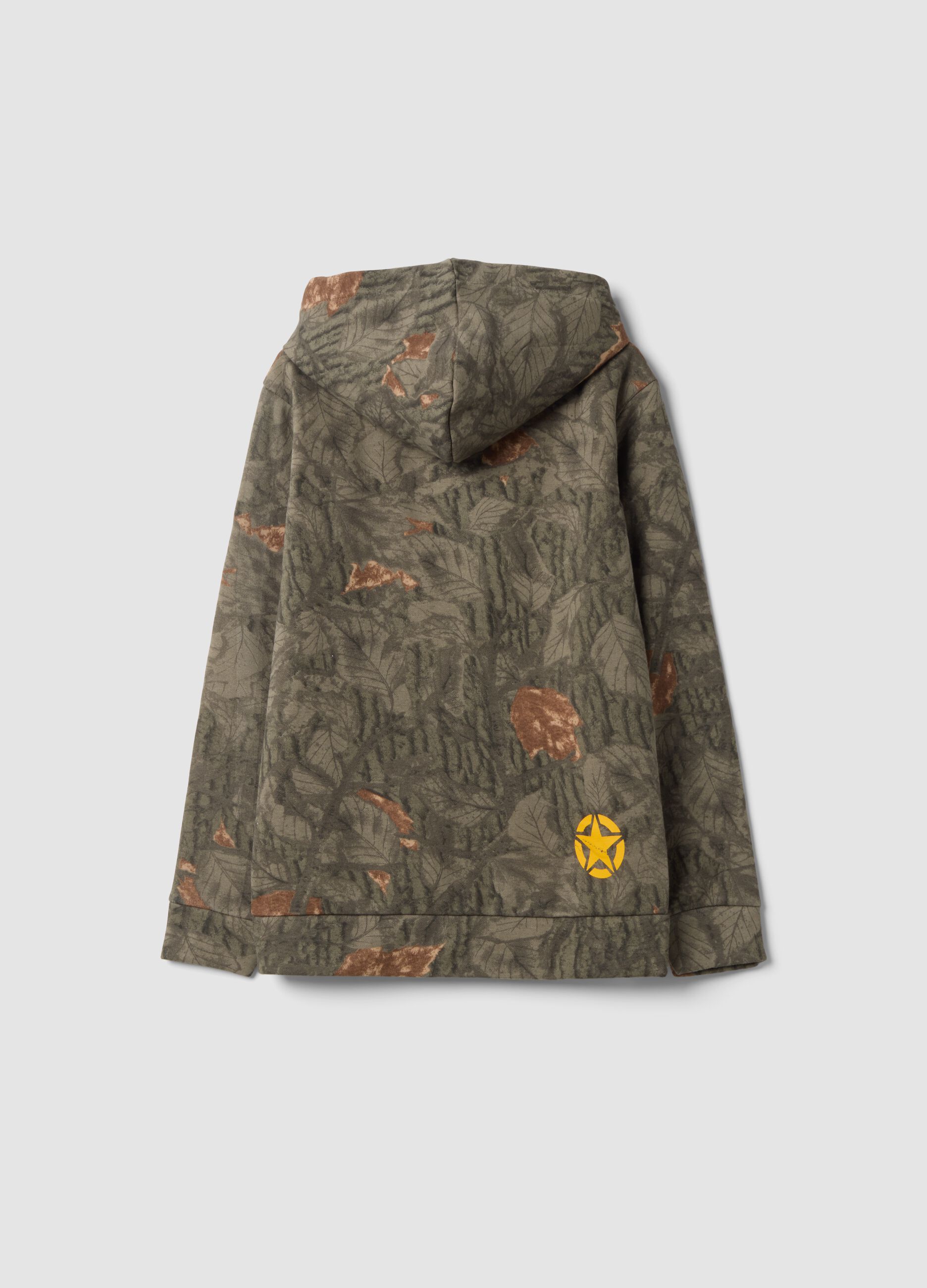 Multicolour cotton-blend hoodie with Jeep print
