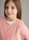 Girl's pink pure cotton regular fit cardigan with cable patterns_2