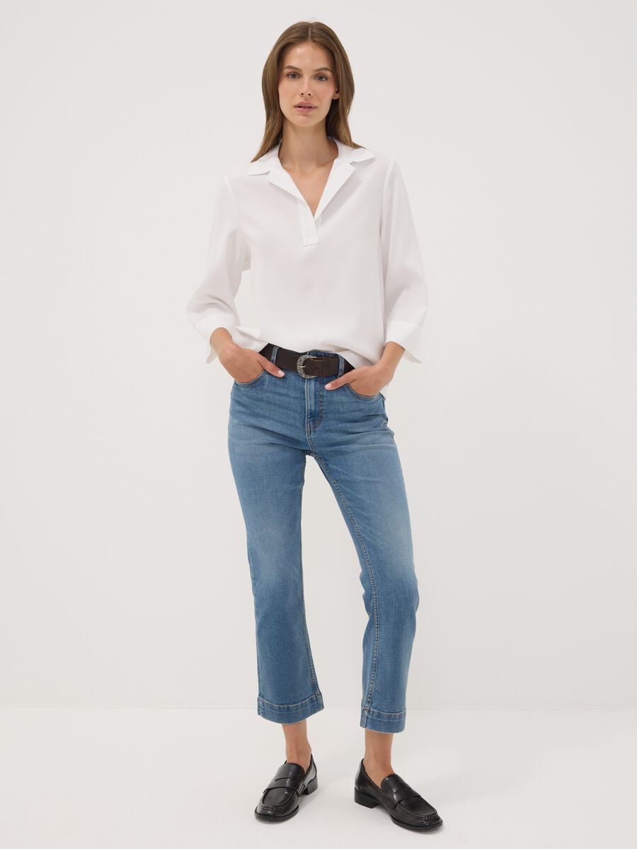 &Alpha;&nu;&omicron;&iota;&chi;&tau;ό &mu;&pi;&lambda;&epsilon; cropped slim-fit &tau;&zeta;&iota;&nu; &alpha;&pi;ό &epsilon;&lambda;&alpha;&sigma;&tau;&iota;&kappa;ό &beta;&alpha;&mu;&beta;ά&kappa;&iota; &kappa;&alpha;&iota; &beta;&iota;&sigma;&kappa;ό&zeta;&eta;_0