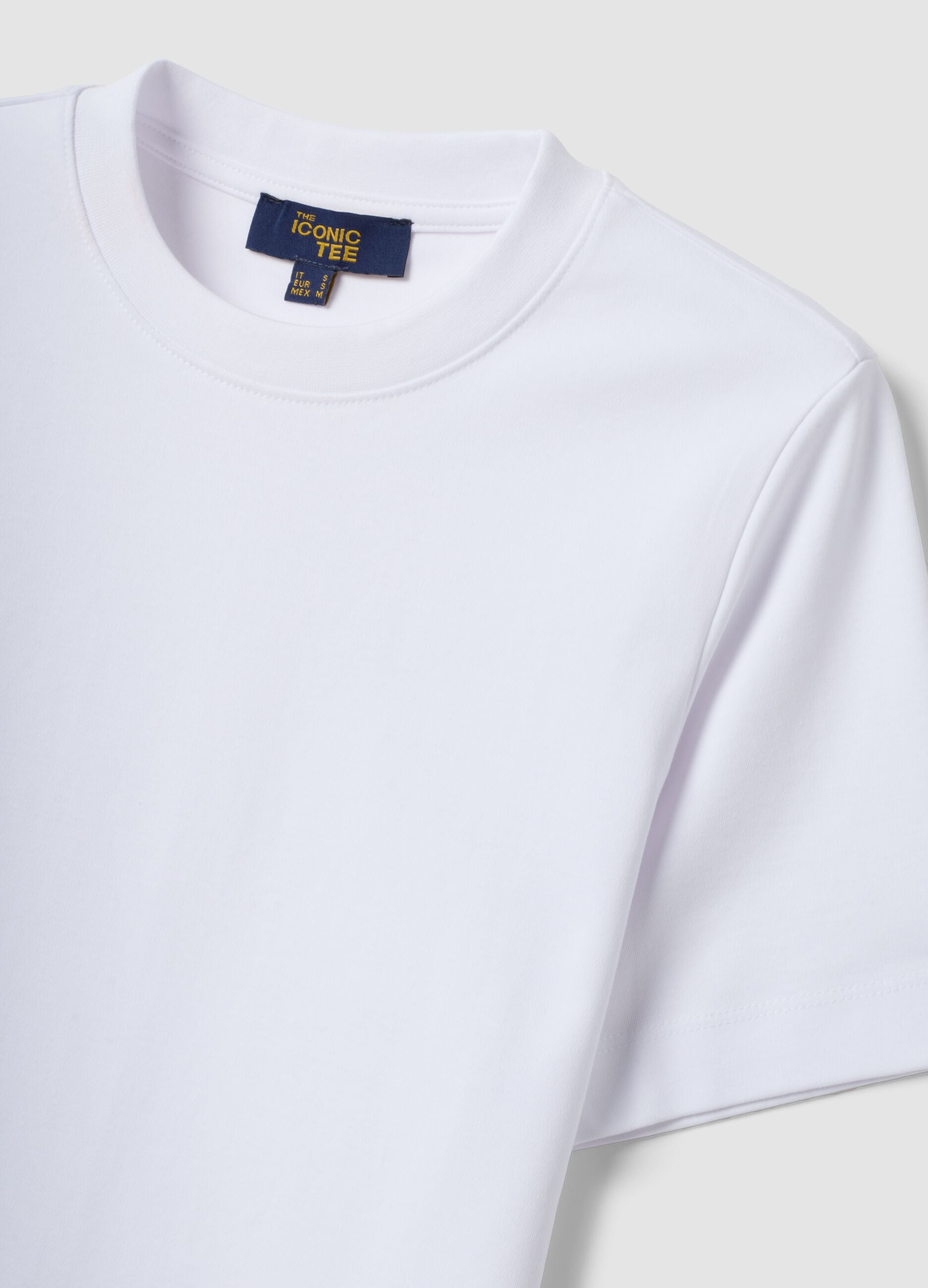 White relaxed-fit pure cotton short-sleeve T-shirt