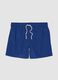 Blue swim shorts with elasticated waist and drawstring_0