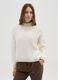 Light beige sweater with high collar and contrasting edges_0