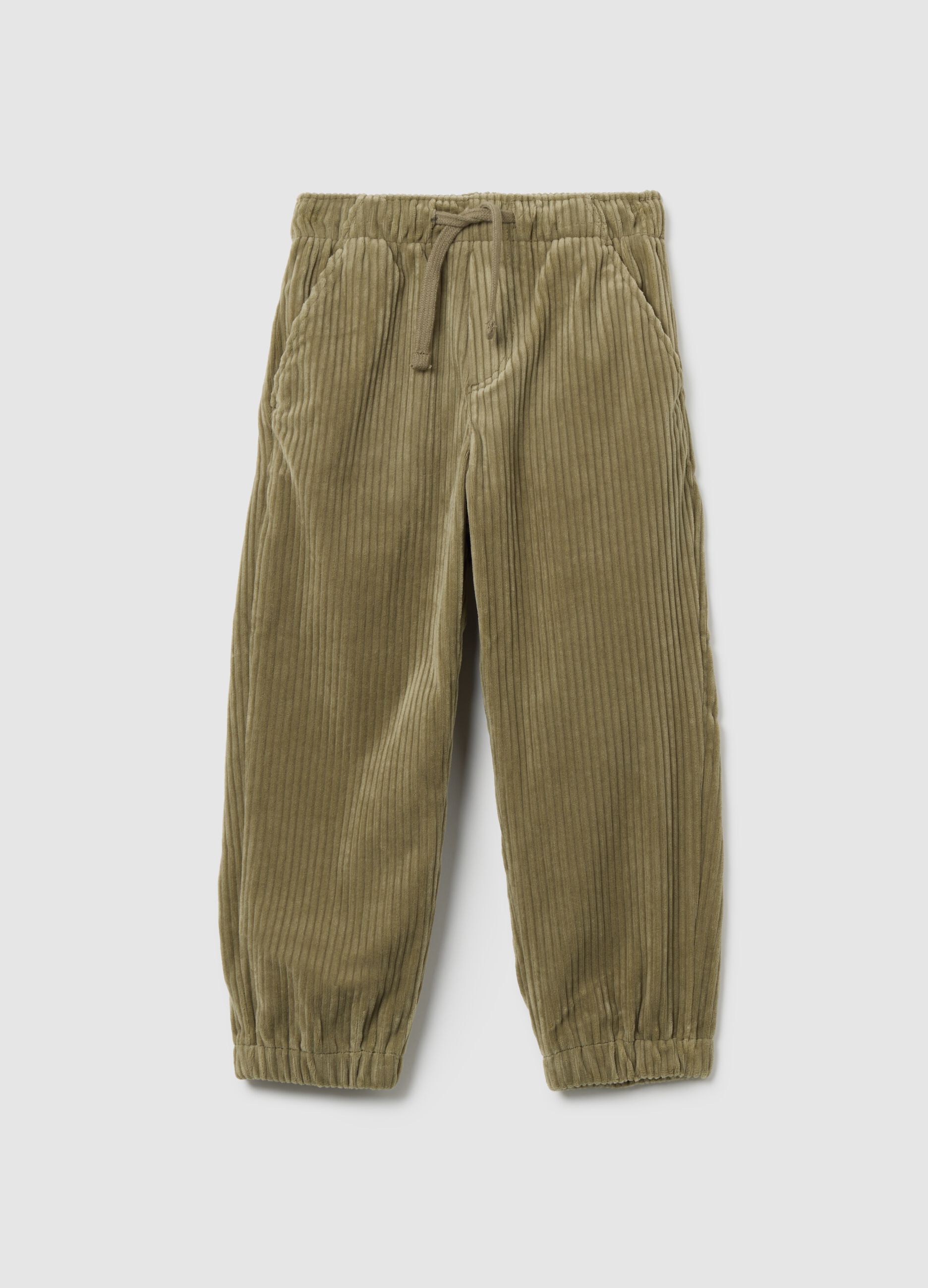 Children's Green Velvet Trousers Regular Fit