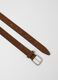 Brown Genuine Leather Belt with Metal Buckle_1