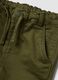 Green stretch cotton jogger trousers with drawstring, oversized fit for baby boy_2