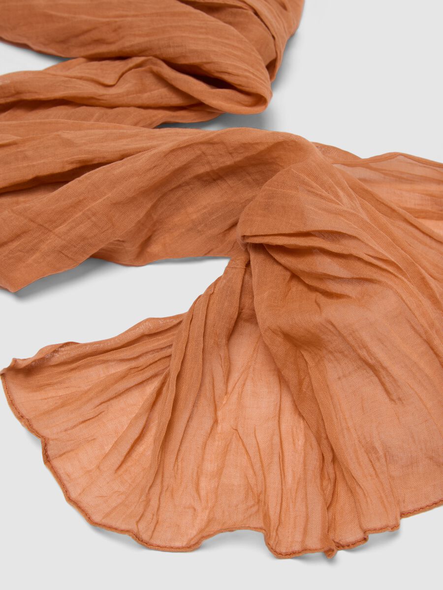 Orange Pure Cotton Scarf_2
