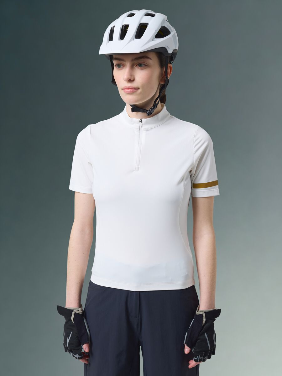 Wei&szlig;es ALTAVIA BIKE Funktions-T-Shirt aus Stretchgewebe_0
