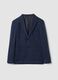 Indigoblauer, gef&uuml;tterter Stretch-Blazer, Regular Fit_0