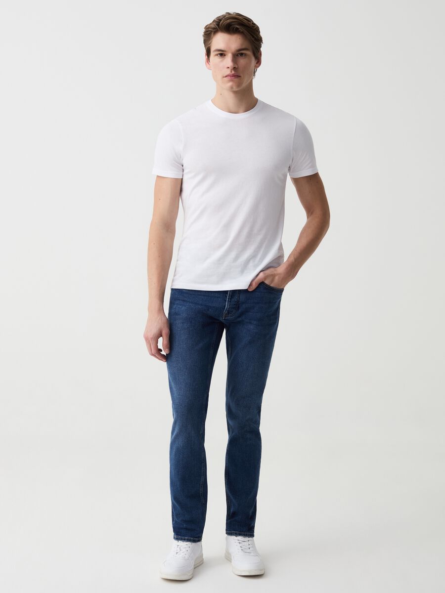 Slim-fit jeans with discolouring_0